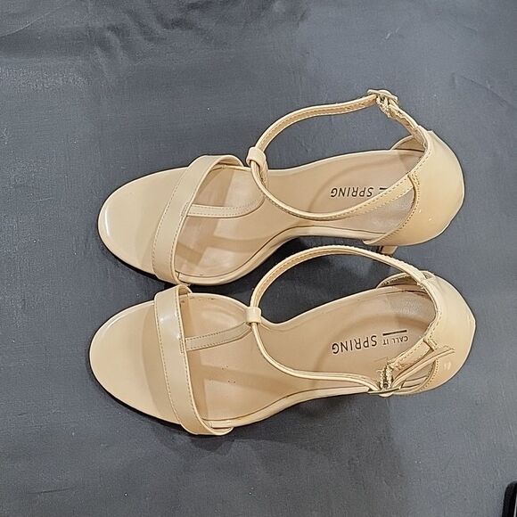 CALL IT SPRING WOMEN'S ANKLE STRAP STILETTOS OPEN ROUND TOE HEELED SANDALS - Picture 7 of 14